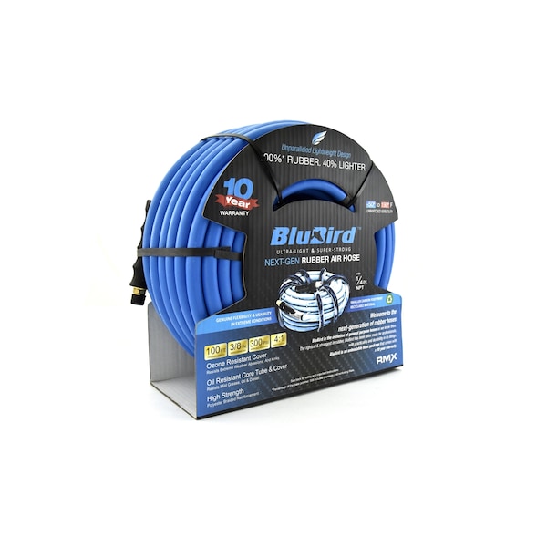 Rmx Industries Blubird Air Hose 3/8 In. X 100 Ft. 1/4 In. Mnpt BB38100 - main